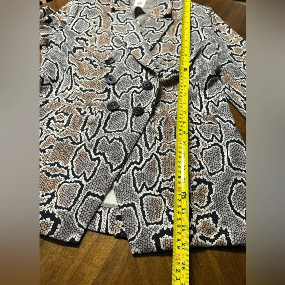 Cabi Samantha Python Snakeskin Doublebreasted Bla… - image 4